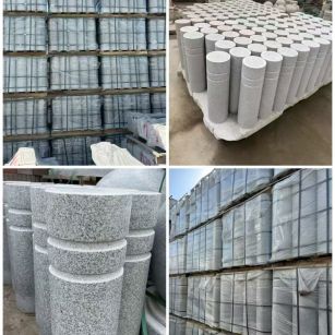 湖州 芝麻白花岗岩挡车柱、隔离柱多少钱