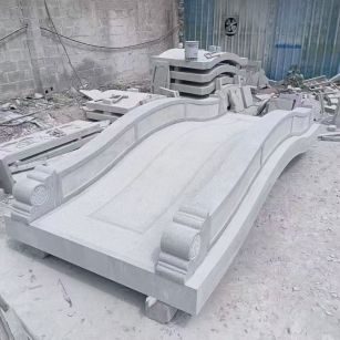 湖州 芝麻灰花岗岩园林景观 小石桥