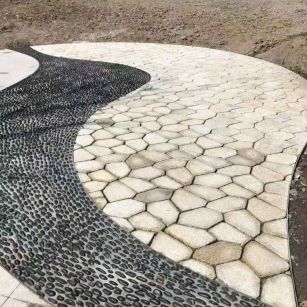 湖州 黄金麻冰裂缝室外铺装效果完美展示