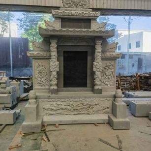 湖州 芝麻灰高档墓碑、土墓，一套也支持定做