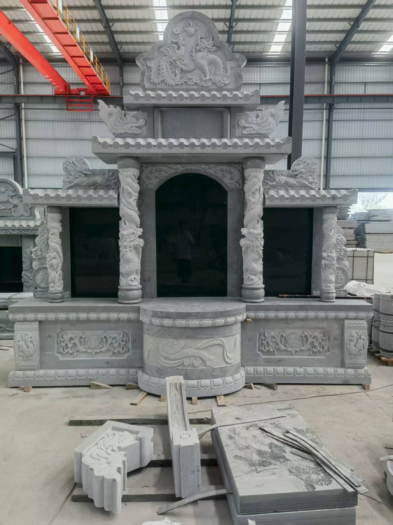 湖州 芝麻灰高档墓碑，土墓，可定制