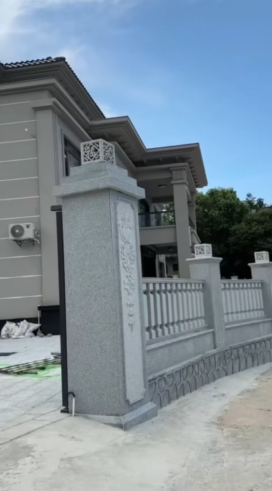 湖州 芝麻白别墅围墙栏杆，私人订制