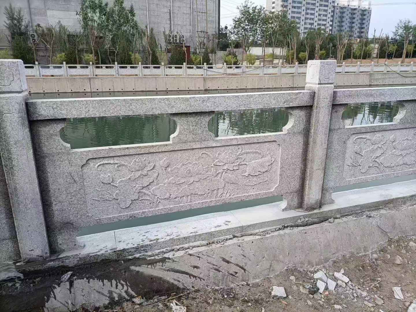 湖州 芙蓉白大花桥梁、河道，石材栏杆、围栏、护栏