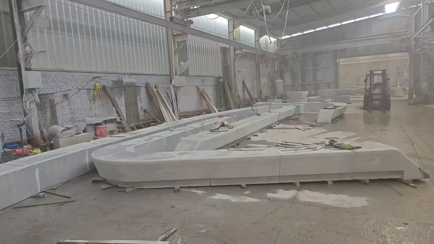 湖州 花岗岩整石坐凳拼装