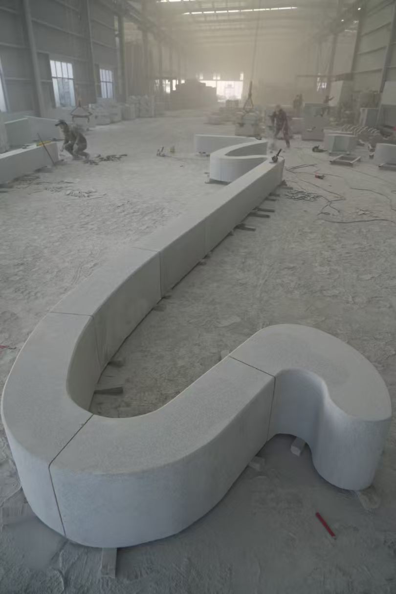 湖州 花岗岩整石坐凳拼装