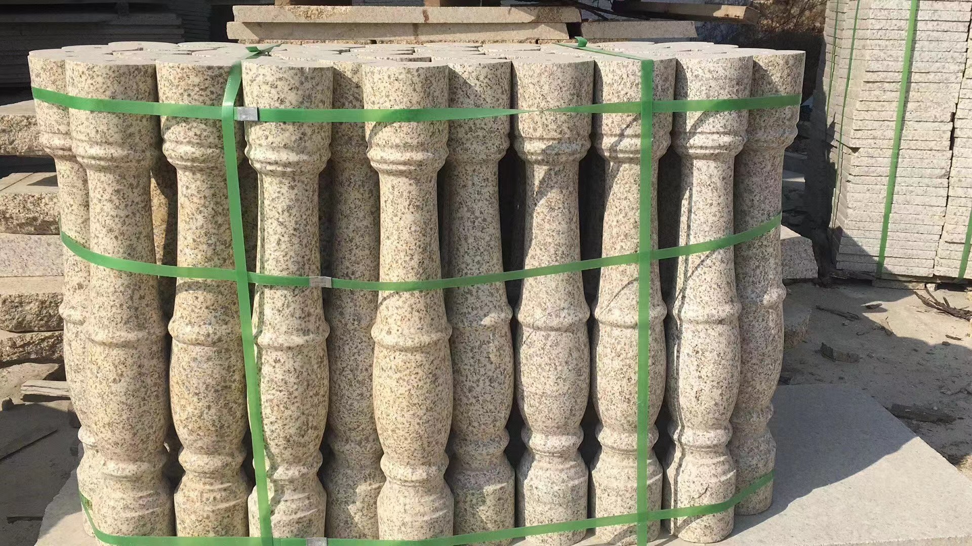 湖州黄金麻石栏杆扶手